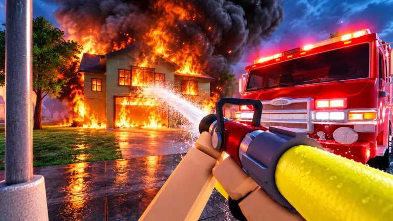 Official Roblox thumbnail for Firefighting Sim